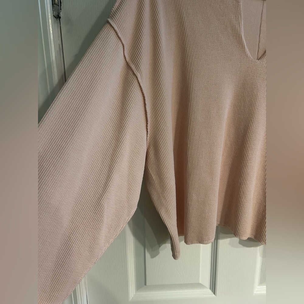Francesca's Mi Ami Oversized Ribbed Lightweight Top Women’s Size Large - Picture 6 of 8
